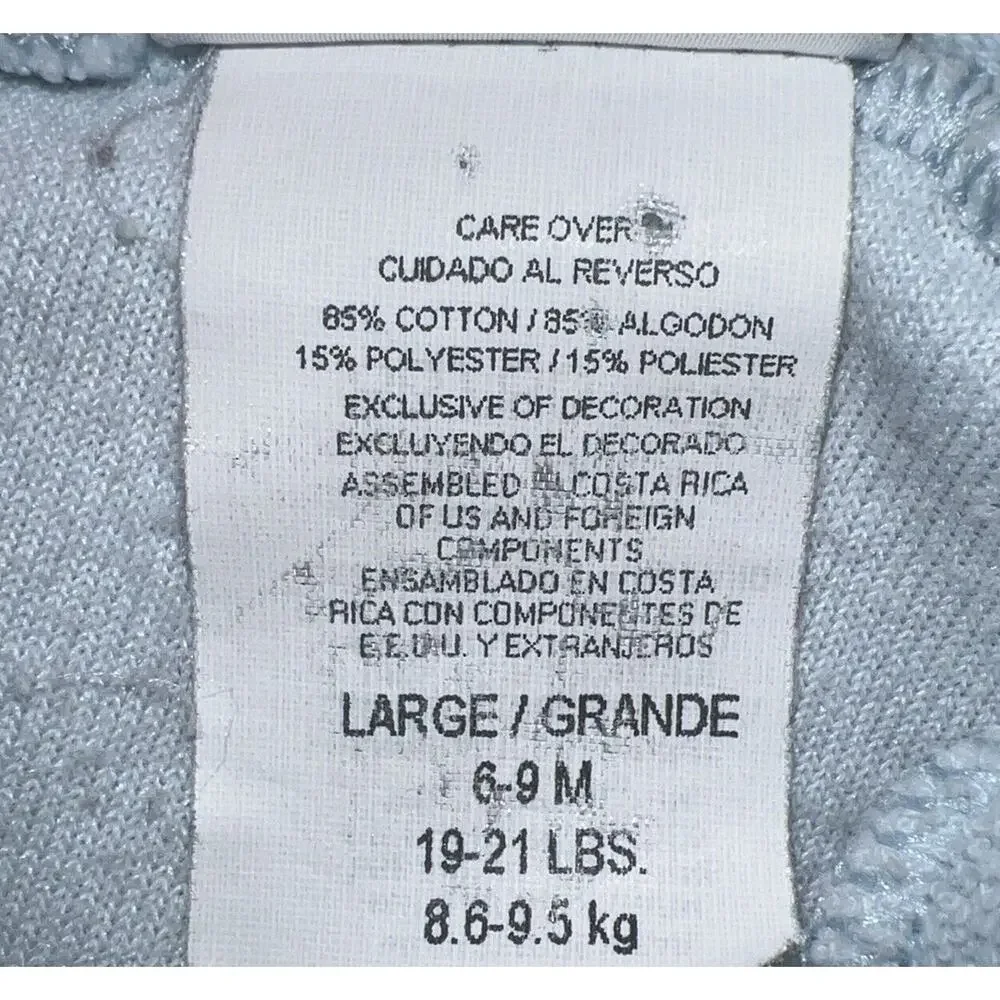 Carter's Vintage Blue Puppy Baby 6-9 M 1pc Sleeper Outfit Terry Embroidered‎ Boy